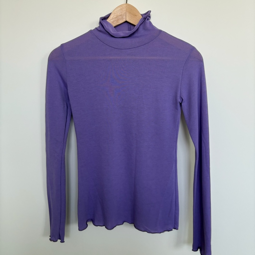 Purple Mockneck Long Sleeve